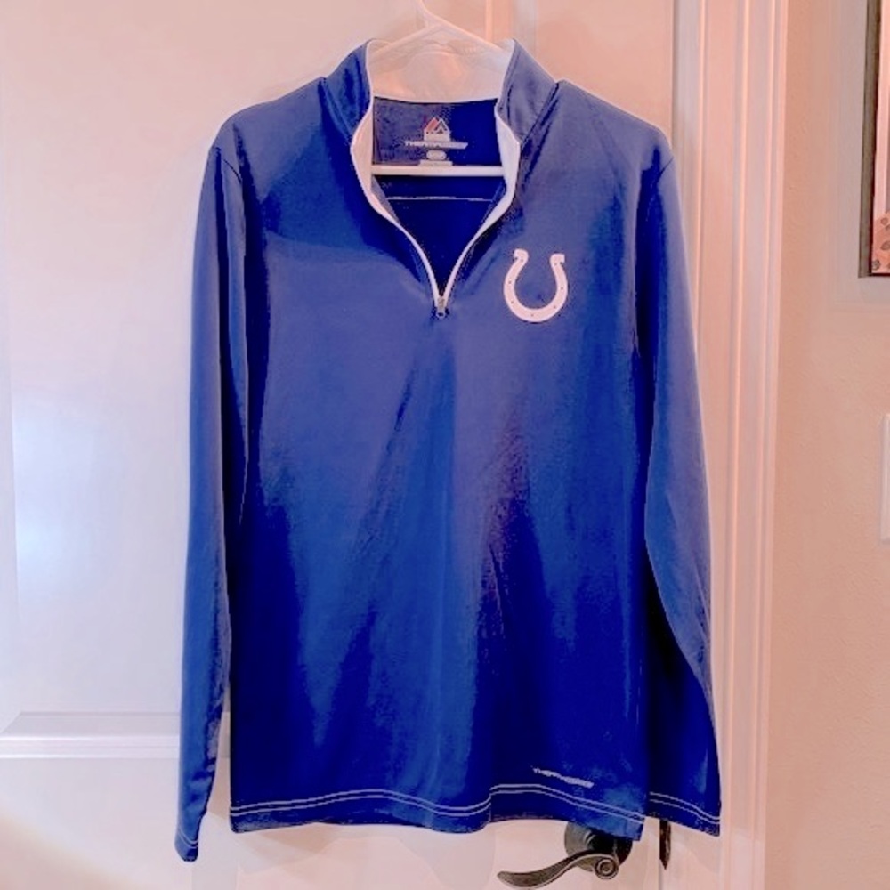 Majestic Thermabase Men’s Half Zip Indianapolis Colts Pullover Size Small